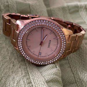 Rose Gold Fossil Watch